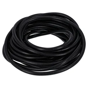 Manguito divisorio de cableado de PVC. 50ft, 7/46" I.D. (11.1mm). Negro