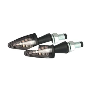 Pico negro, intermitentes LED. Negro. Lente ahumada
