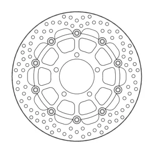 Rotor de freno flotante serie Halo de Moto-Master