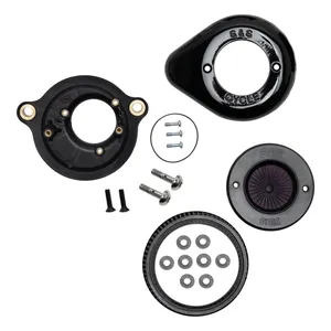 S&S, kit de filtro de aire 'Air Stinger Stealth'. Forma de lágrima, negro