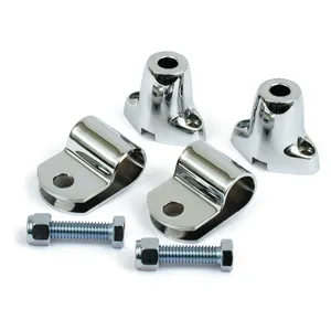 Kit de montaje para faro auxiliar y luz intermitente. Cromado