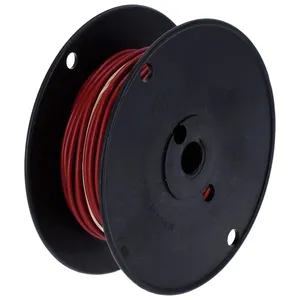 Cable en carrete, calibre 10. 30 m. Rojo