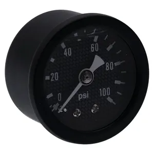 Manómetro de presión de aceite Marshall, 0-100 PSI. Carcasa negra