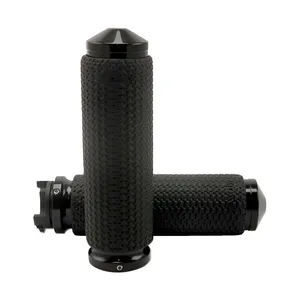 Empuñaduras Avon de espuma viscoelástica anodizadas en negro, grandes