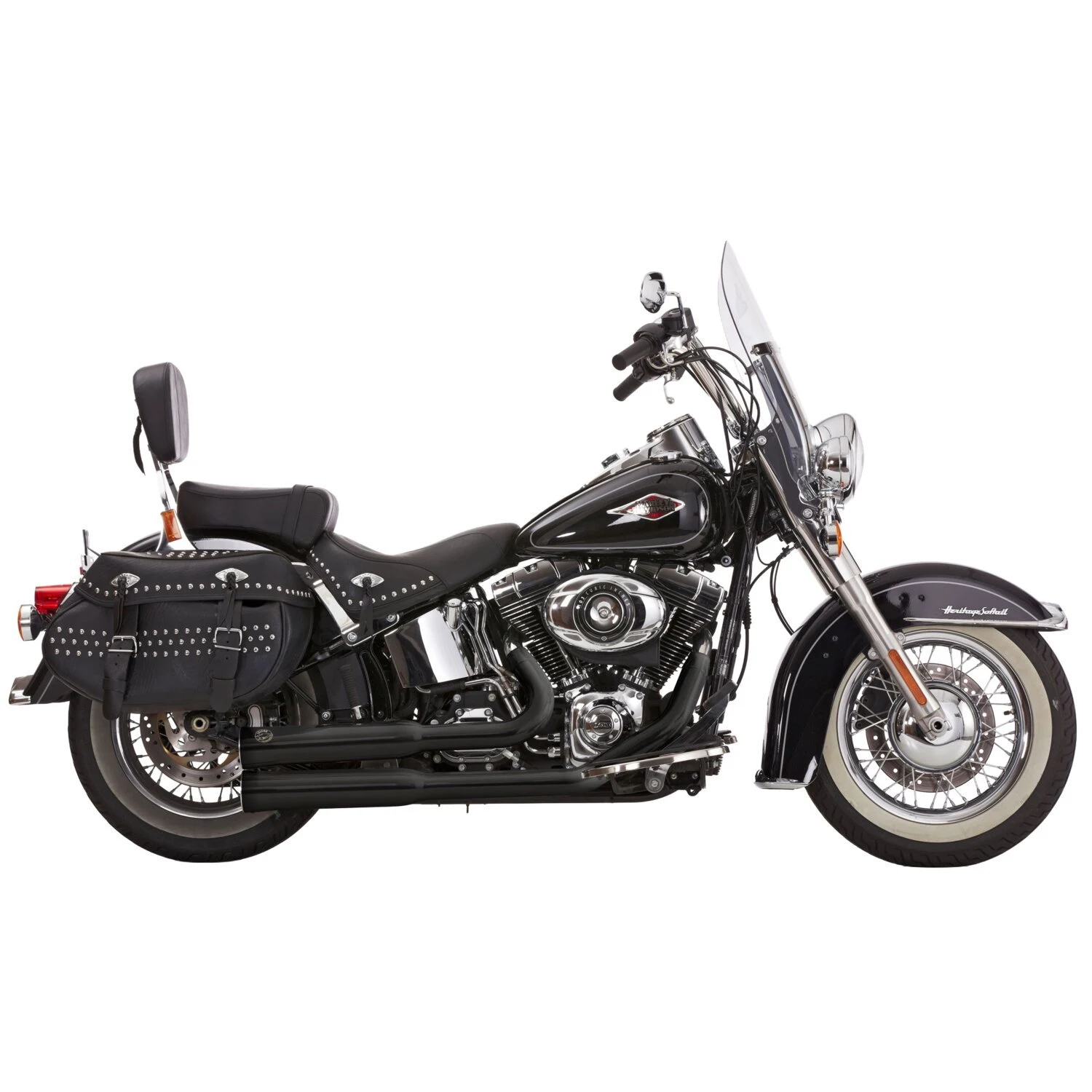 Sistema de escape Falcon Double Groove 2 en 2 acabado negro