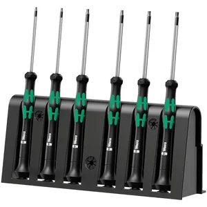 Juego de destornilladores micro Wera de 6 uds para aplicaciones electrónicas