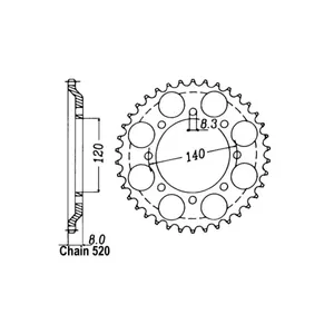 Piñón trasero JT 477.43