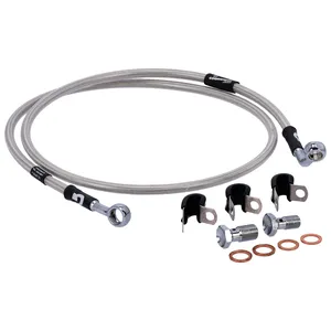 Manguera de freno MCS by Goodridge delantera, acero inoxidable con recubrimiento transparente