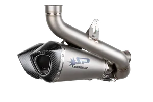 Sistema de escape Konix Evo instalado en motocicleta