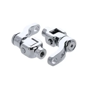 Kit de soporte para estribo de pasajero M8 Softail, ajustable 360°. Cromado