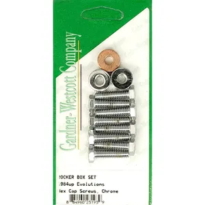 GW, kit de tornillos superiores para caja de balancines. Hexagonal, cromado. <span style="color: red;font-size: 0,5em">- PEDIDO ESPECIAL -</span>