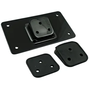 Soporte de matrícula, plano. Negro