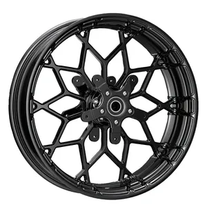 Arlen Ness, rueda Fat Factory 'Prodigy' de 21x5.5. Delantera. Negro <span style="color: red;font-size: 0,5em">- PEDIDO ESPECIAL -</span>