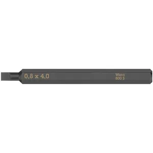 Bit Wera de cabeza plana para destornillador de impacto 0.8