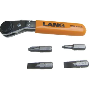 Lang Tools, llave de carraca para puntas mini. Offset inverso