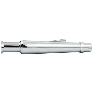 Silencioso recto estilo Trumpet cromado de 18-1/2 pulgadas
