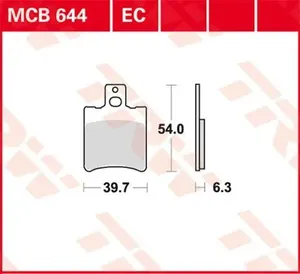 Juego de pastillas de freno cerámicas EC Series para motocicleta