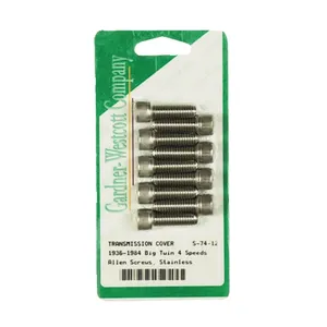 GW, kit de tornillos para tapa lateral de transmisión. Cabeza Allen de acero inoxidable <span style="color: red;font-size: 0,5em">- PEDIDO ESPECIAL -</span>