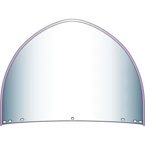 National Cycle, ventana superior con pico y borde. Estilo 1949
