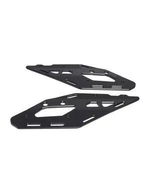 Soporte lateral de motocicleta visto en detalle