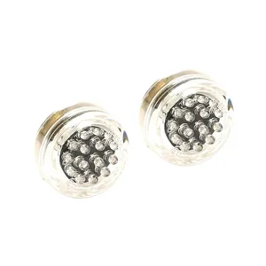 Disco micro, intermitentes LED. Negro. Lente transparente