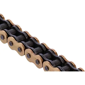 Tsubaki, cadena con anillo X 530 RQ2. Dorada. 112 eslabones