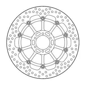 Rotor de freno flotante serie Halo de Moto-Master