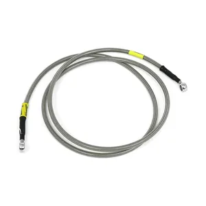 Línea de freno ABS delantera superior Goodridge, acero inoxidable con recubrimiento transparente