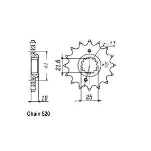 Piñón delantero JT 308.14