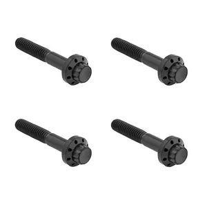 Arlen Ness, kit de tornillos para guardabarros delantero de 12 puntas de titanio. Negro
