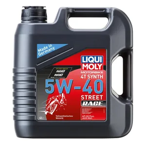 Aceite de motor Liqui Moly, 4T Sintético 5W-40 Street Race. 4L