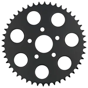 Piñón trasero para conversión de cadena 530 46t. Negro