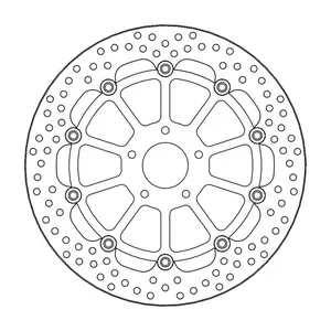 Rotor de freno flotante serie Halo de Moto-Master