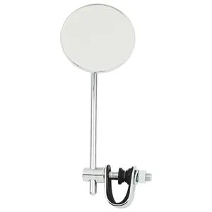 Espejo de acero estilo abrazadera redondo, 3" con vástago de 6"