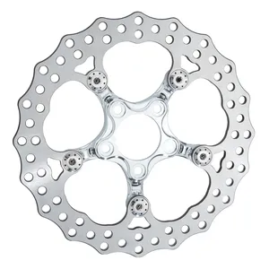 Arlen Ness, rotor de freno 'Spider' de 11.8". FLT Trasero. Cromado