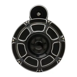 Arlen Ness, kit de cuernos de aluminio, Biselado. Negro CC