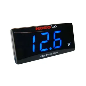 KOSO, voltímetro digital Super-Slim. Dígitos azules