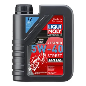 Aceite de motor Liqui Moly, 4T Sintético 5W-40 Street Race. 1L