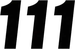 Number stickers - FX 6" # BLK-1