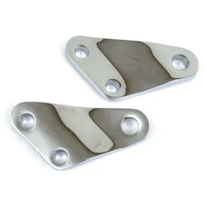 Soportes para estriberas de pasajero Shovel. Cromo