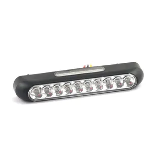 Ledline, luz trasera LED. Negro. Lente transparente