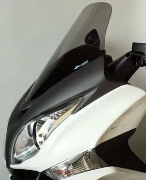 Parabrisas transparente curvado para motocicleta
