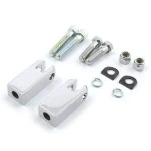 Soportes para estriberas de pasajero estilo OEM XL. Cromado