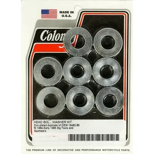 Juego de arandelas de tornillos de culata Colony. Zinc