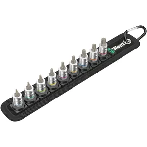 Cinturón de punteras Wera con punteras de vaso Torx® de 1/4"