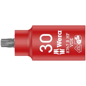 Llave de vaso Torx Wera HF, aislada, tamaño TX30