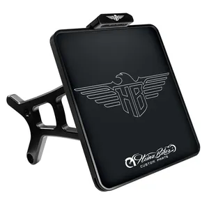 HeinzBikes, soporte lateral para matrícula. Negro
