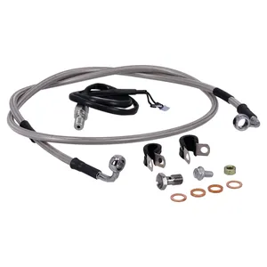 Línea de freno trasera MCS por Goodridge, acero inoxidable con recubrimiento transparente <span style="color: red;font-size: 0,5em">- PEDIDO ESPECIAL -</span>
