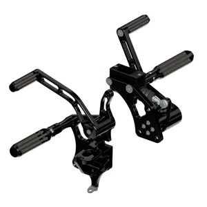 Rick's Motorcycles, kit de controles adelantados. AK47. +4". Negro