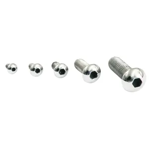 Perno de cabeza cilíndrica M4 x 8mm, acero inoxidable pulido